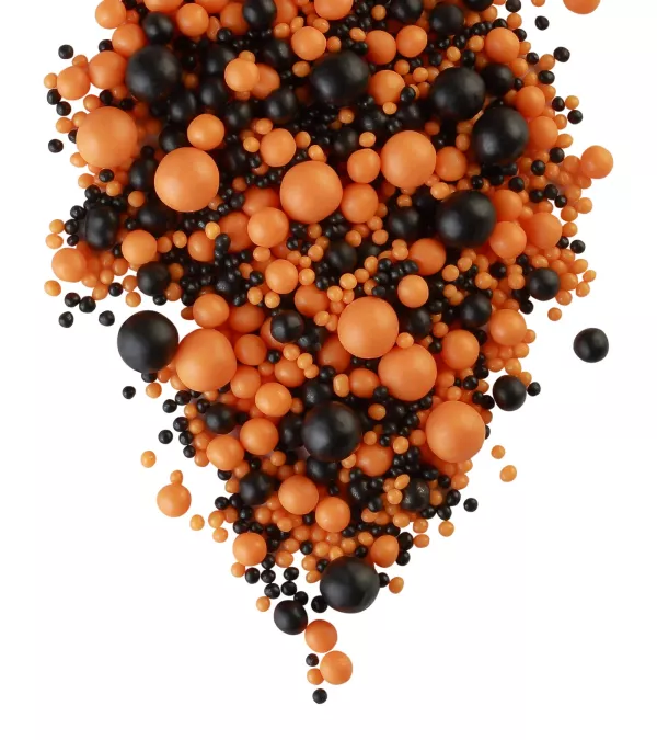 Посыпка Рисовые шарики в глазури Микс (черн-оранж), 40 гр