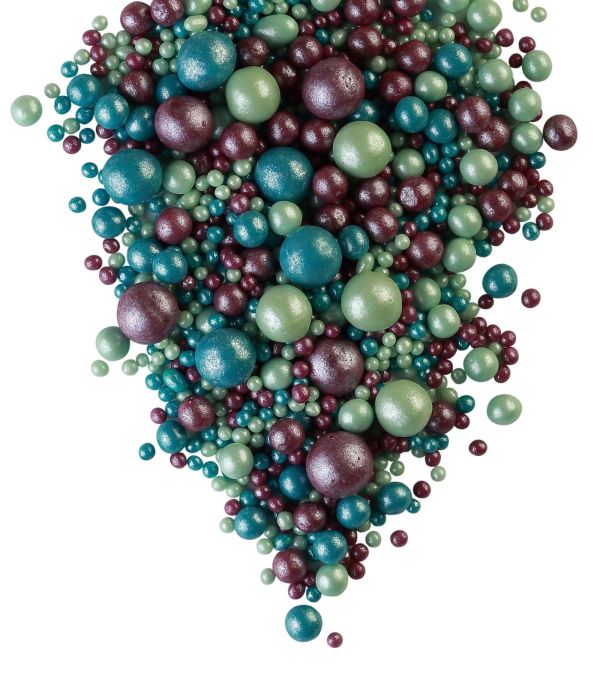 Посыпка Рисовые шарики в глазури Микс (гол-фиол-зел), 40 г