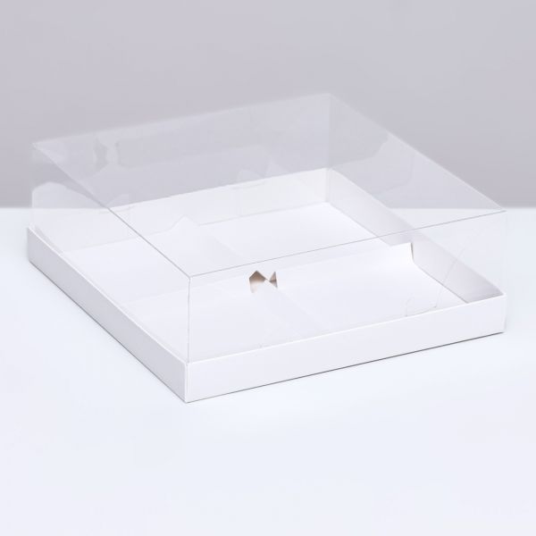 Коробка для для мусовых пирожных, р.17.8 х17.8 х 6.5 см