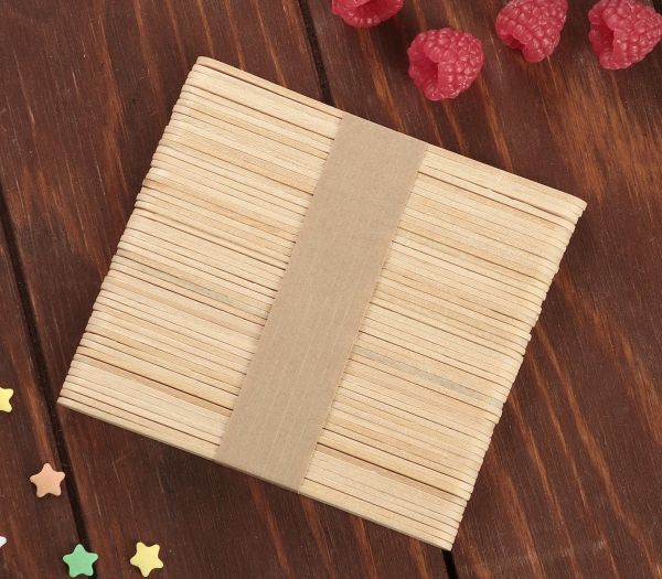 Палочки деревянные для мороженого, 48-50 шт, 11,5×1,1 см.