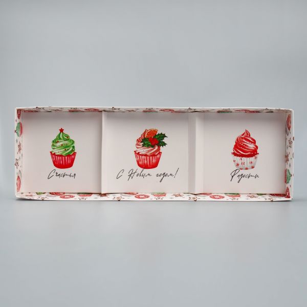 Коробка для для мусовых пирожных «С Новым годом», сладости, 27 х 8.6 х 6.5 см