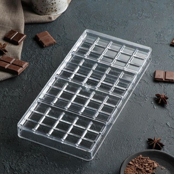 Форма для шоколада «Плитка», 33×16,5×3 см, 60 ячеек