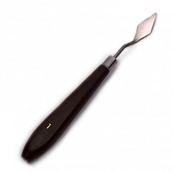 Лопатка (мастихин) кондитерская с деревянной ручкой №1