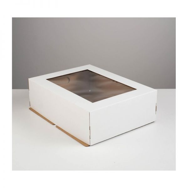 Коробка для торта 30х40х13 см, с окном