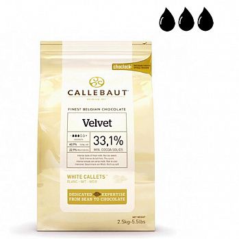 Шоколад Callebaut Velvet (Вельвет) Белый 32% 2,5 кг.