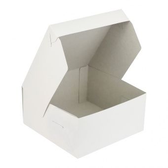 Коробка для торта, 180*180*110 мм, белая