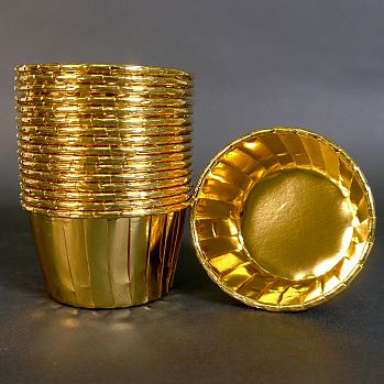 Капсулы бумажные Золото металлик 50*35 мм, 12шт.