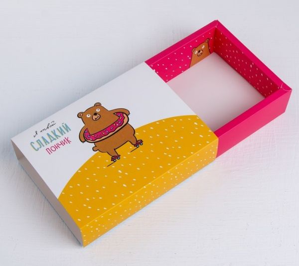 Коробка для сладостей «Сладкий пончик», 20 × 15 × 5 см