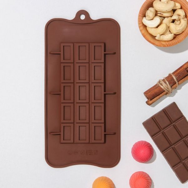 Форма для шоколада «Шоколатье», силикон, 25×11,5×0,5 см.