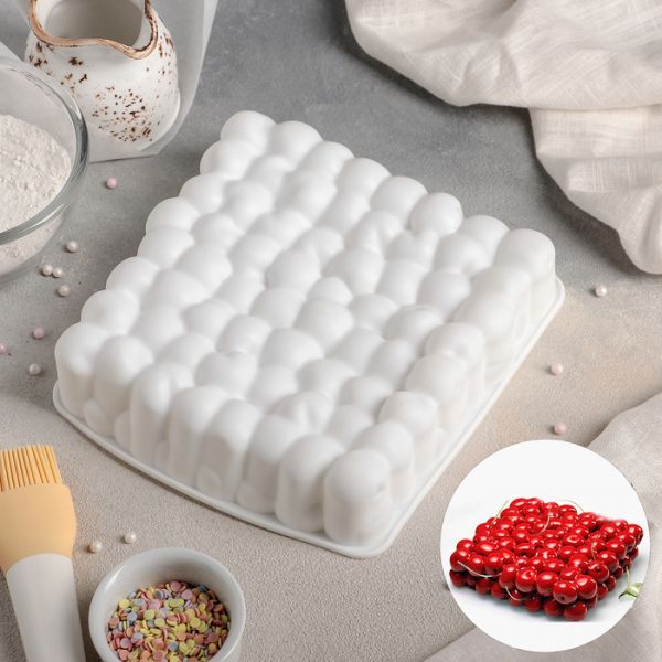 Форма для муссовых десертов и выпечки Доляна «Пузыри», 18,5*4,5 см, цвет белый