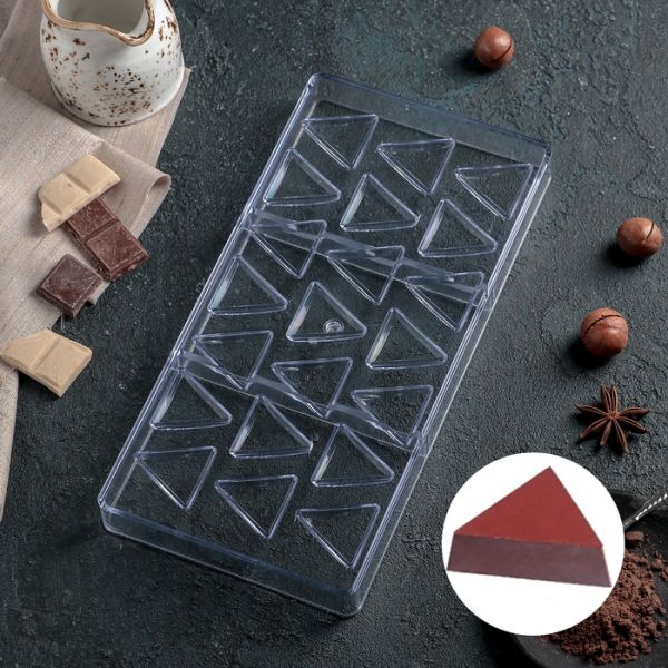 Форма для шоколада 33*16 см "Треугольник", 21 ячейка