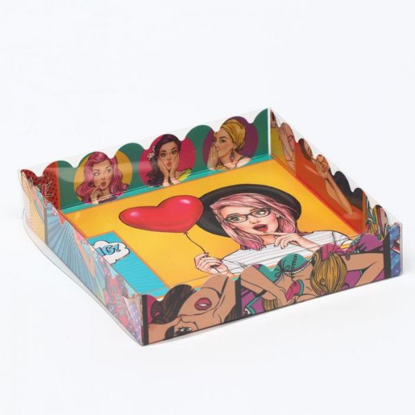 Коробочка для печенья, "Pop-art", 15 х 15 х 3 см 5540483