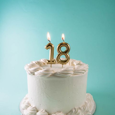  Свеча для торта "Цифра 8", золотая 6 см