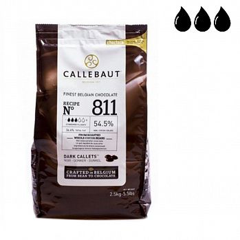 Шоколад Callebaut темный 54,5% 2,5 кг.