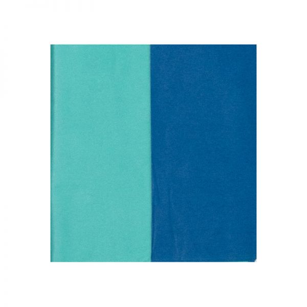 Бумага "Тишью" 50 x 70 см 10 л. синий/мятный