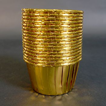 Капсулы бумажные Золото металлик 50*35 мм, 12шт.