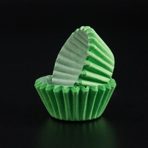 Капсулы бумажные для конфет Зеленые 30*23 мм, 50 шт.