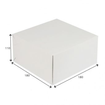 Коробка для торта, 180*180*110 мм, белая