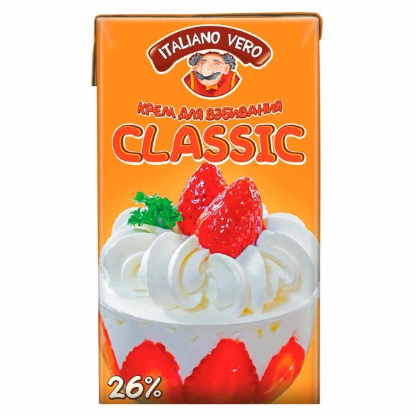 Растительные сливки ITALIANO VERO Classic, 26% 1 л