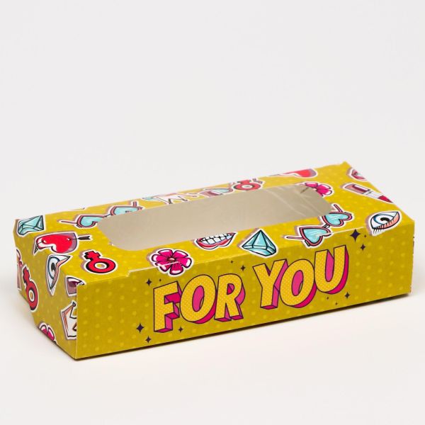 Коробка складная "For You", 17 х 7 х 4 см.