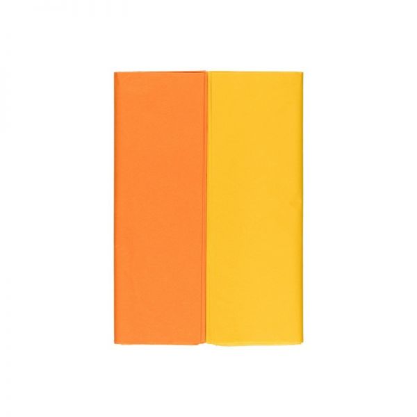 Бумага "Тишью" 50 x 70 см 10 л. 04 оранжевый/желтый