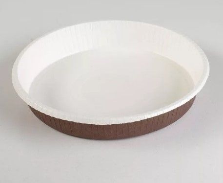 Форма для выпечки выпекания, коричневый-белый, 18,5 х 3,5 см.