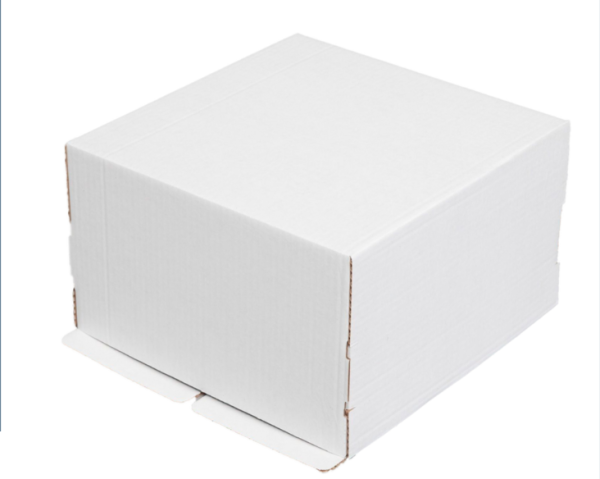 Коробка под торт (без окна), 30 х 30 х 19 см (белый).