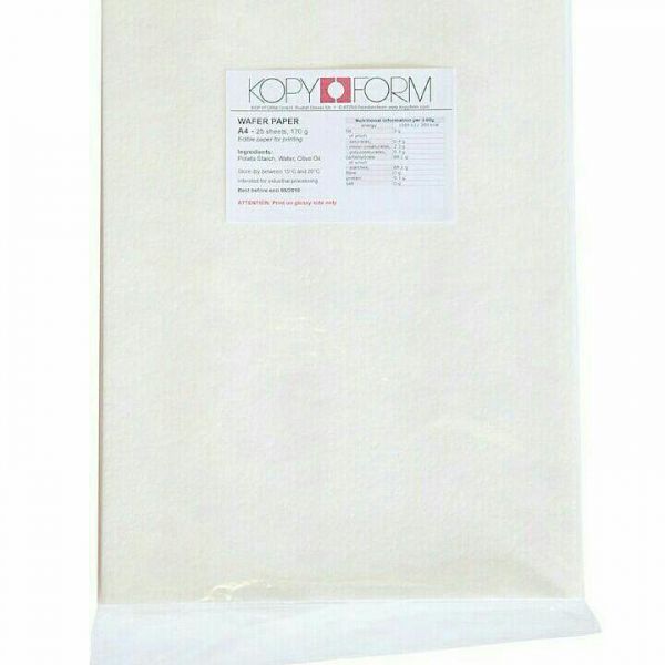 Вафельная пищевая бумага А4 тонкая, 1 лист KopyForm Wafer Paper