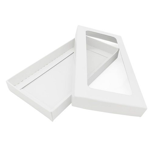 Коробка для шоколада с окном, белый, р. 18 × 9 × 1,7 см.