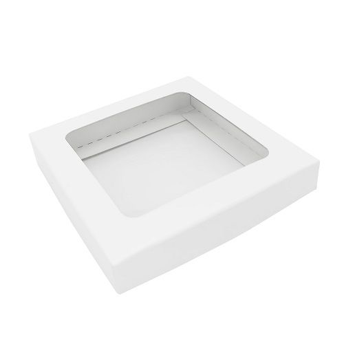 Коробка  с окном, белый, р. 10 × 10 × 1,7 см.